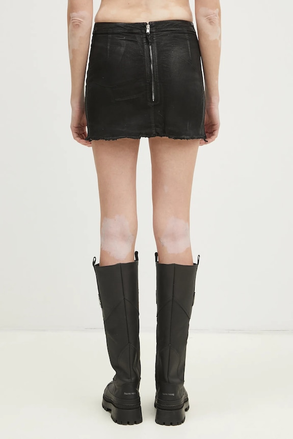Odzież Rick Owens spódnica bawełniana Mini DS01E3342.SCF czarny