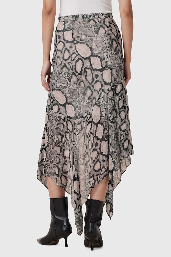 Μεταξωτή φούστα AllSaints CASSIE πολύχρωμο W013RC