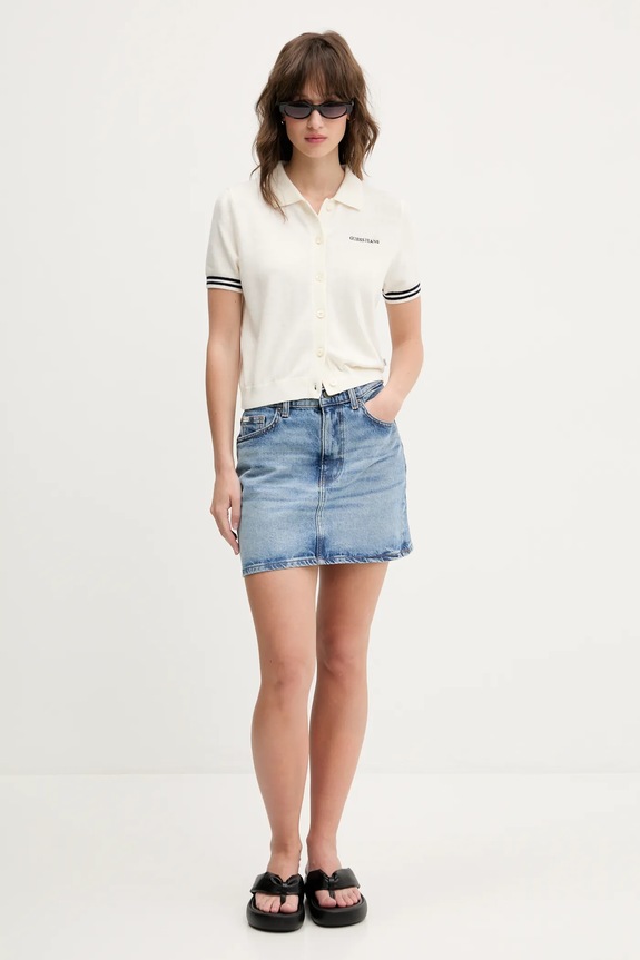 Τζιν φούστα Guess Jeans W5GD0Q.D5M4A μπλε SS26