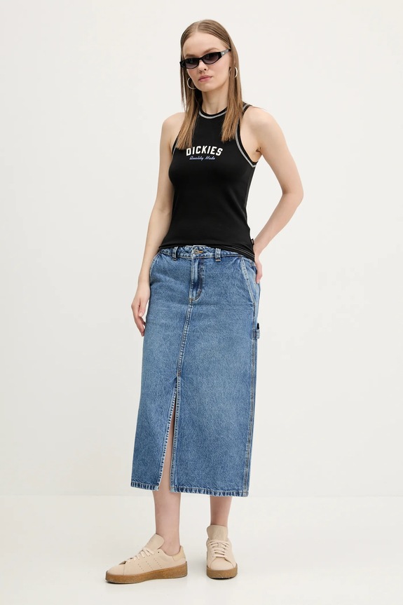 Rifľová sukňa Dickies DK0A866SK211 tmavomodrá SS25