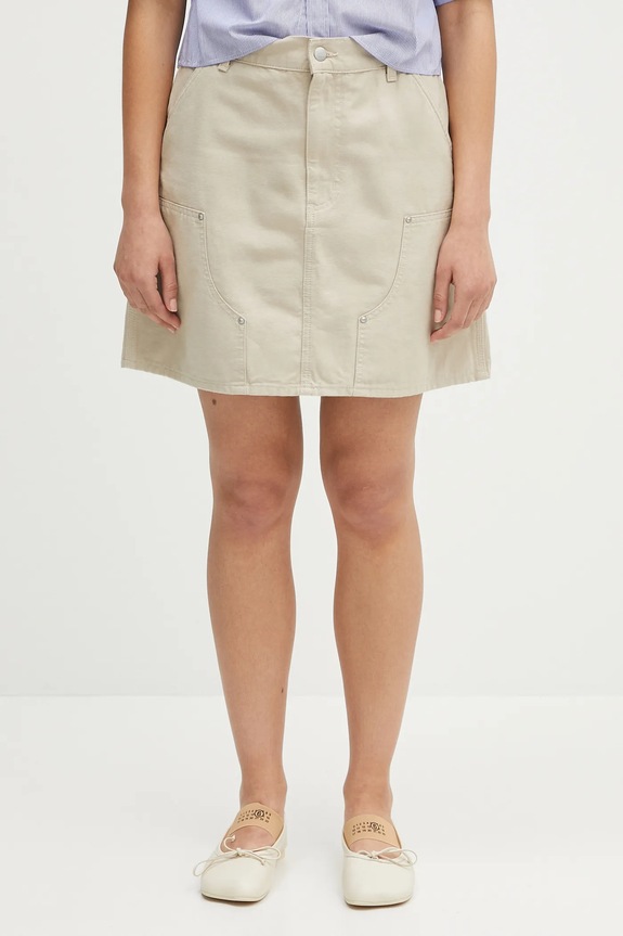 Pamučna suknja Carhartt WIP Maeve Double Knee Skirt pamuk bež I034836.2LP06