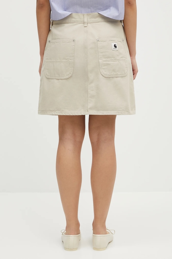 Odjeća Pamučna suknja Carhartt WIP Maeve Double Knee Skirt I034836.2LP06 bež