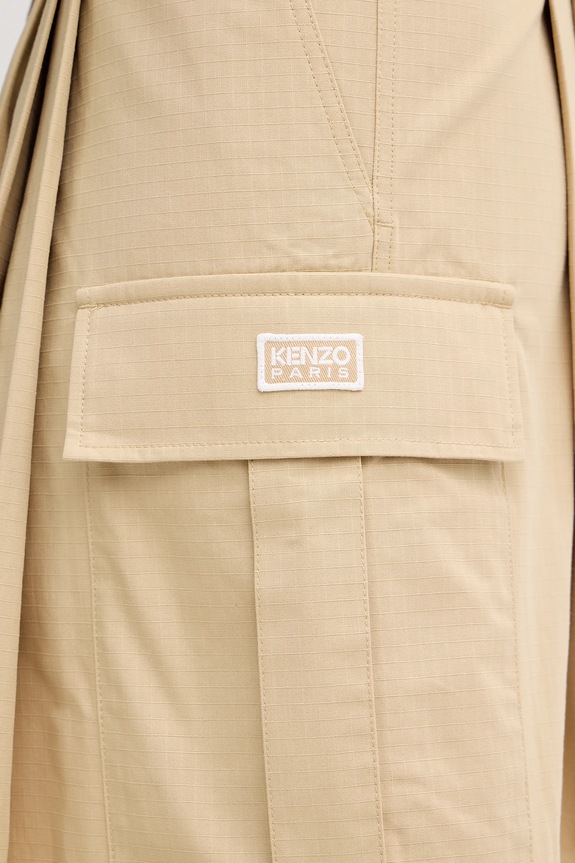 Kenzo spódnica bawełniana beżowy FF52JU2989DL.11