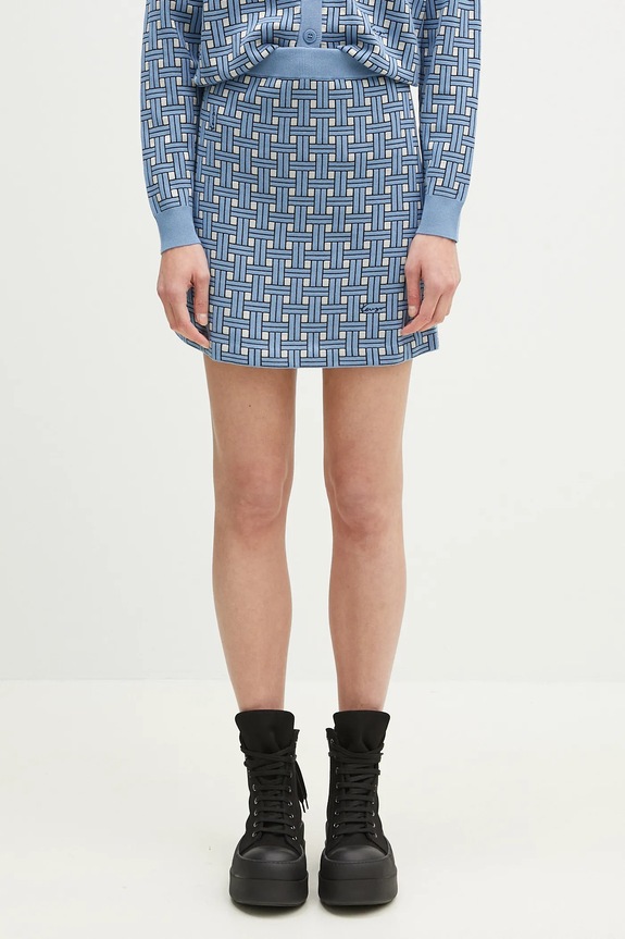 Kenzo fustă casual albastru FF52JU4733CO.64