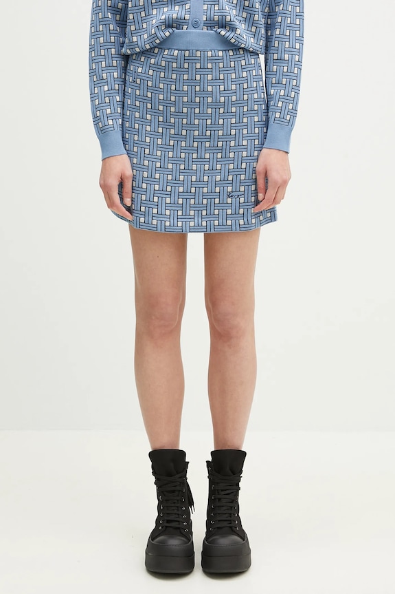 Kenzo fustă casual albastru FF52JU4733CO.64
