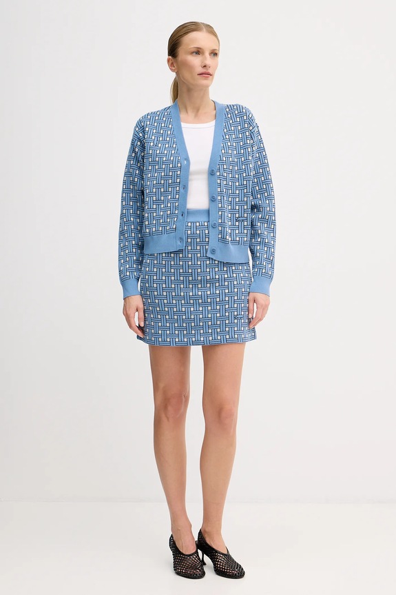 Kenzo spódnica FF52JU4733CO.64 niebieski SS25