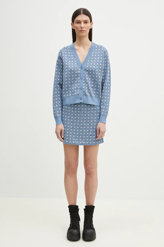 Kenzo fustă FF52JU4733CO.64 albastru