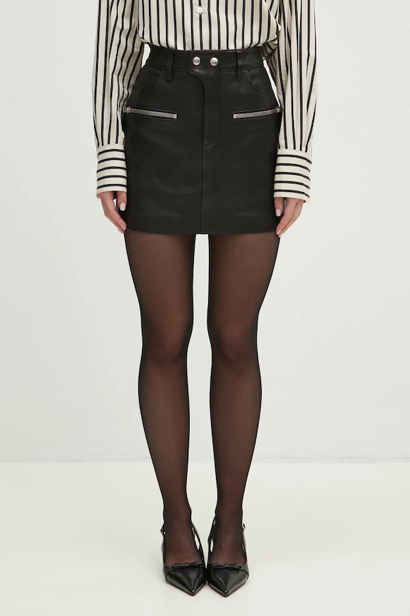 Anine Bing spódnica Steel Skirt casual czarny A.04.10752