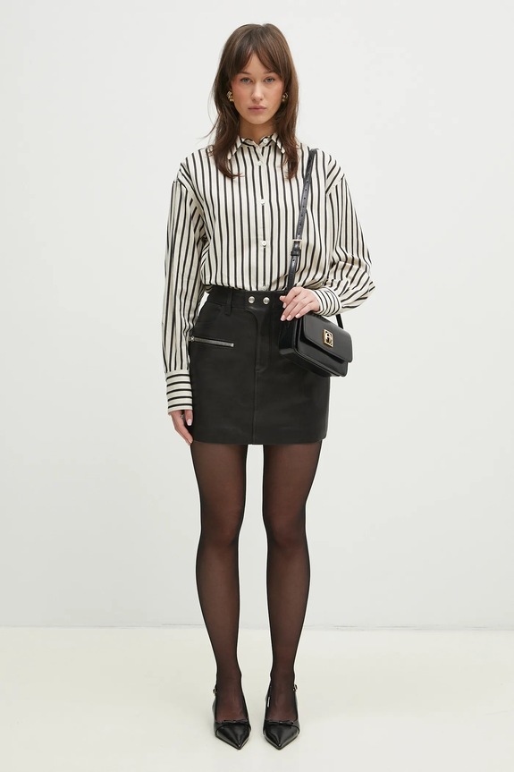 Anine Bing spódnica Steel Skirt A.04.10752 czarny
