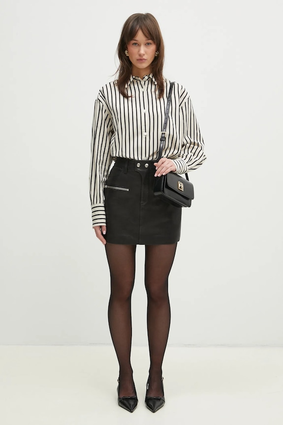 Anine Bing spódnica Steel Skirt A.04.10752 czarny