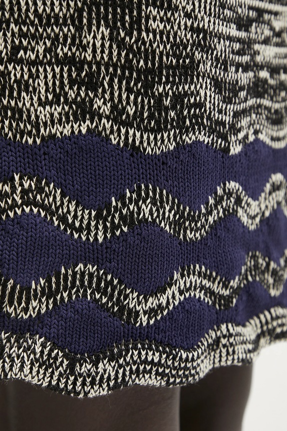 Wales Bonner spódnica Shade Knit granatowy WS25KN26.KN04.5100
