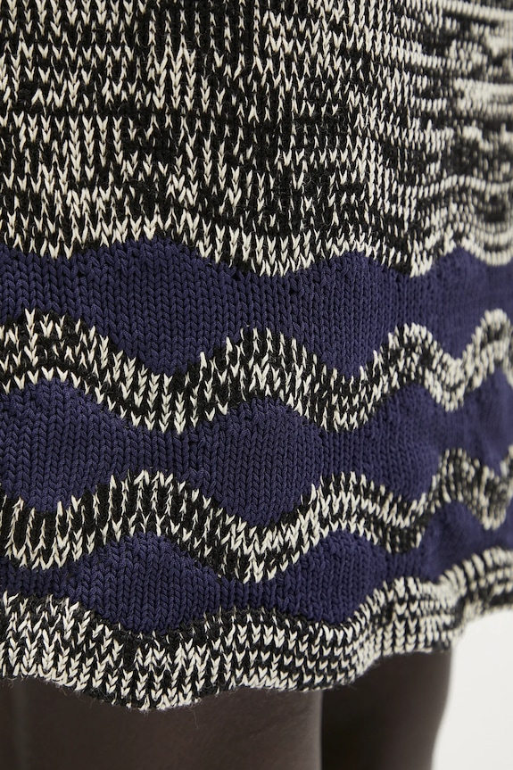Wales Bonner spódnica Shade Knit granatowy WS25KN26.KN04.5100