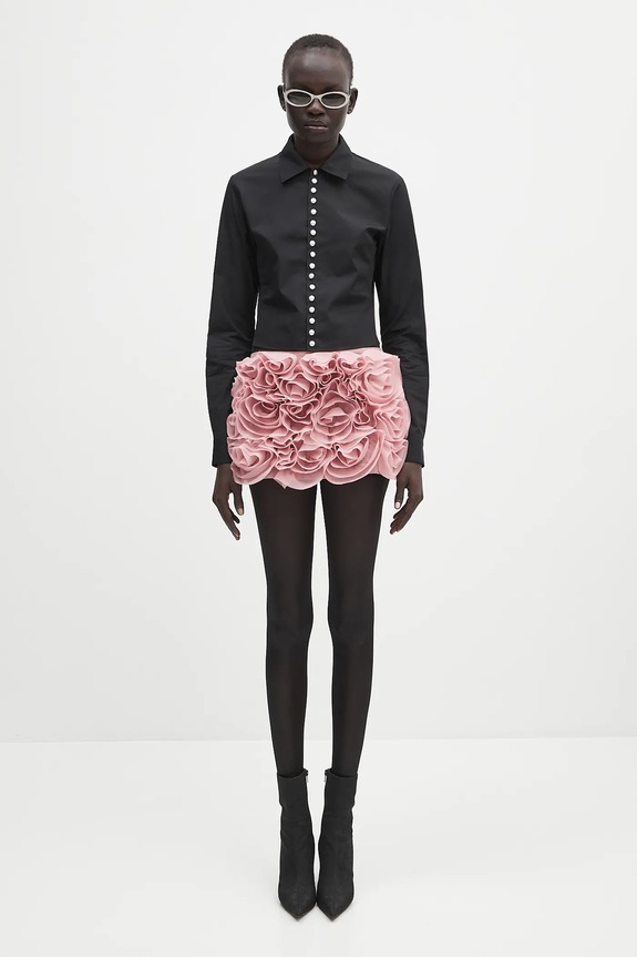 Suknja s primjesom vune AMBUSH Rose Skirt 12115389 roza