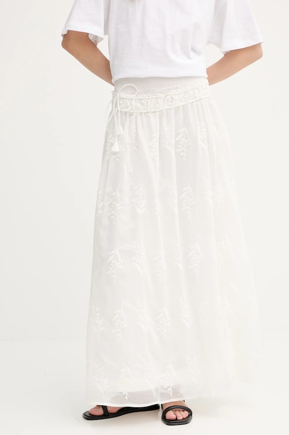 Φούστα MUNTHE ULINE απλικέ λευκό 255122025525