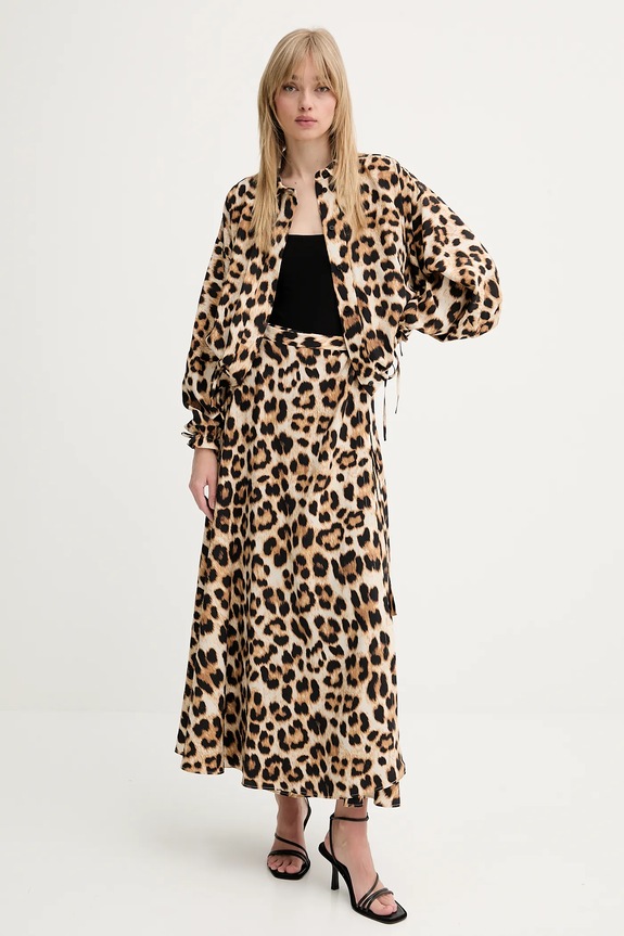 Φούστα MUNTHE UBBA 255120525519 καφέ SS25