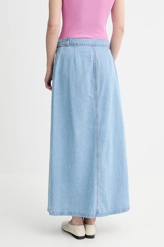 Oblečení Džínová sukně Levi's COLUMN WRAP SKIRT 001VG modrá