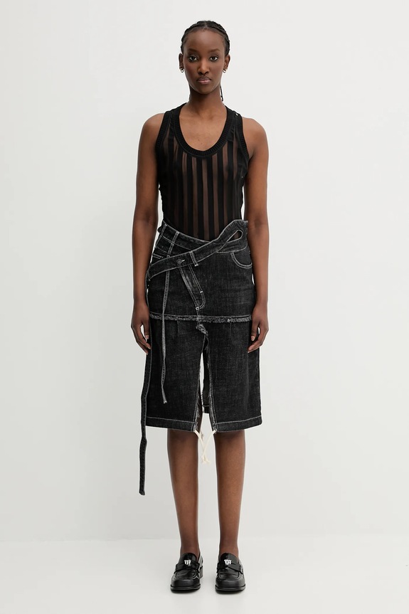 Ottolinger spódnica jeansowa Signature Wrap 117.301217.01 czarny