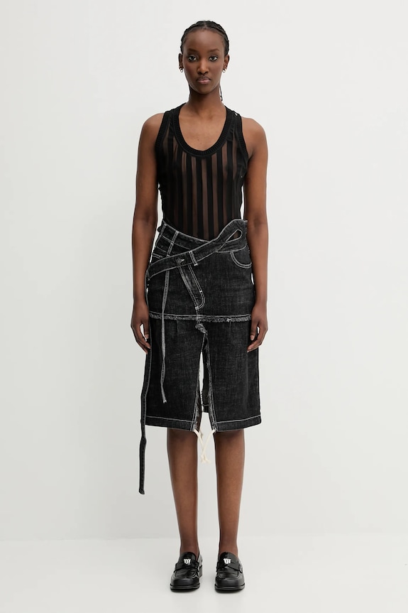 Ottolinger spódnica jeansowa Signature Wrap 117.301217.01 czarny