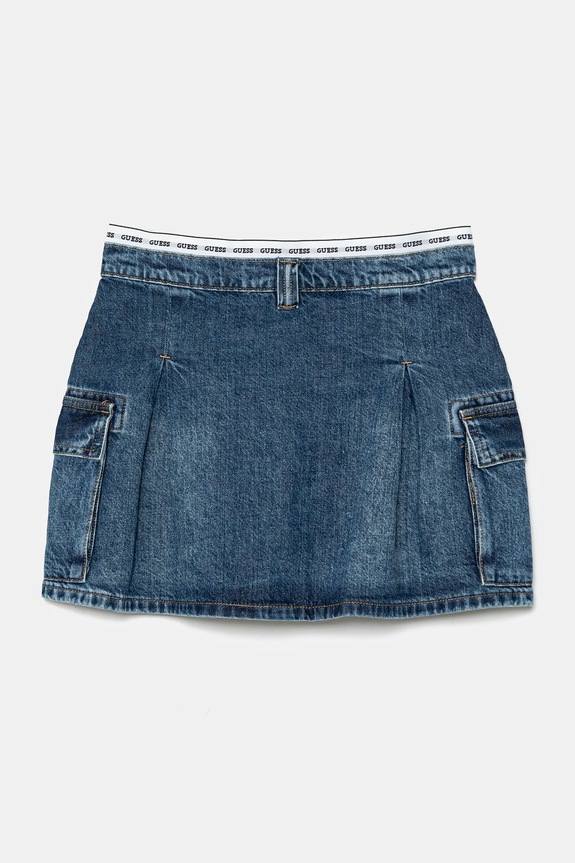 Otroško krilo iz jeansa Guess J5RD07.D45E0.PPYA mornarsko modra SS25