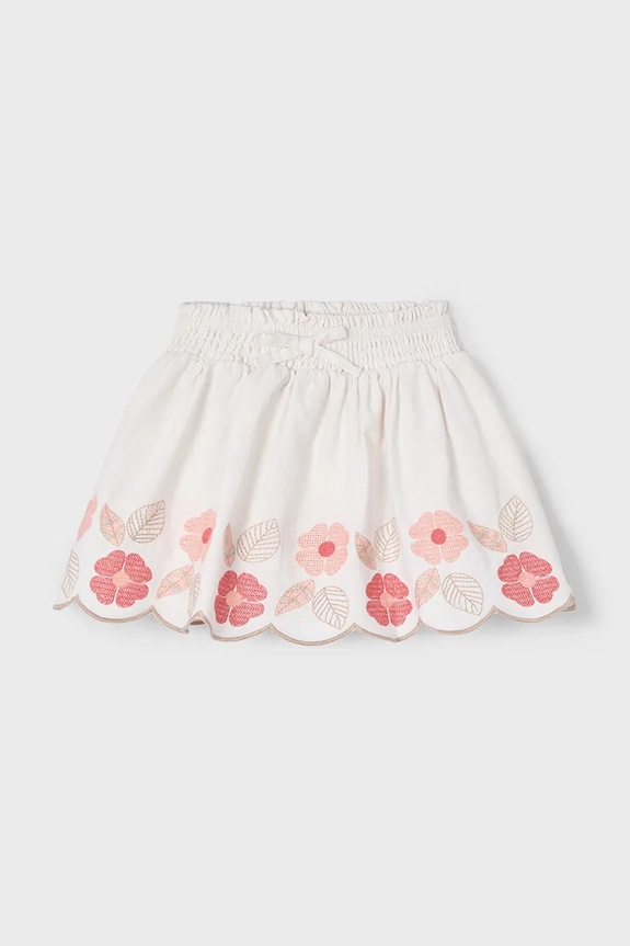 Dječja suknja s primjesom lana Mayoral 3903.6G.Mini.PPYA bež SS25