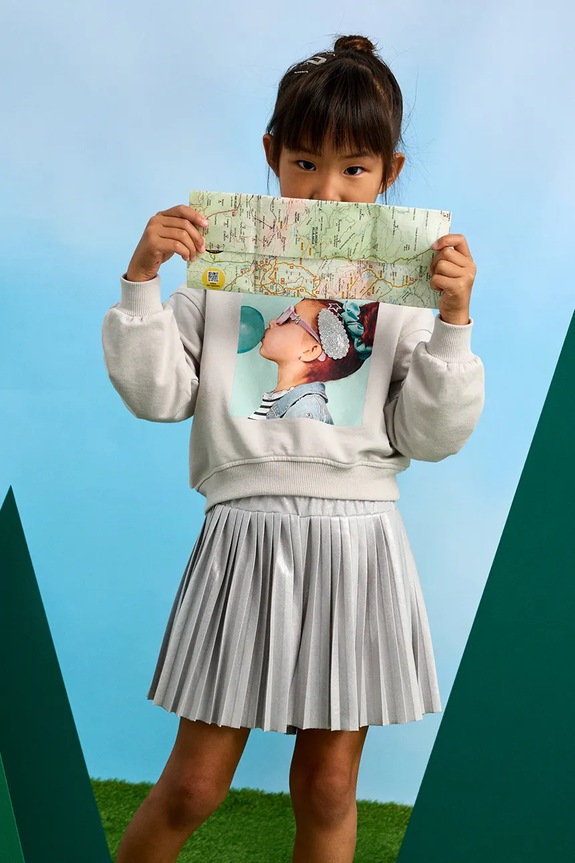 Dječja suknja Mayoral mini siva 3907.6F.Mini.PPYA