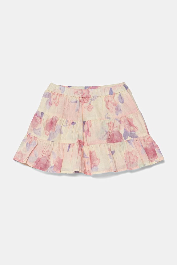 United Colors of Benetton gyerek pamut szoknya 4HYUG0015.P.Seasonal rózsaszín SS25