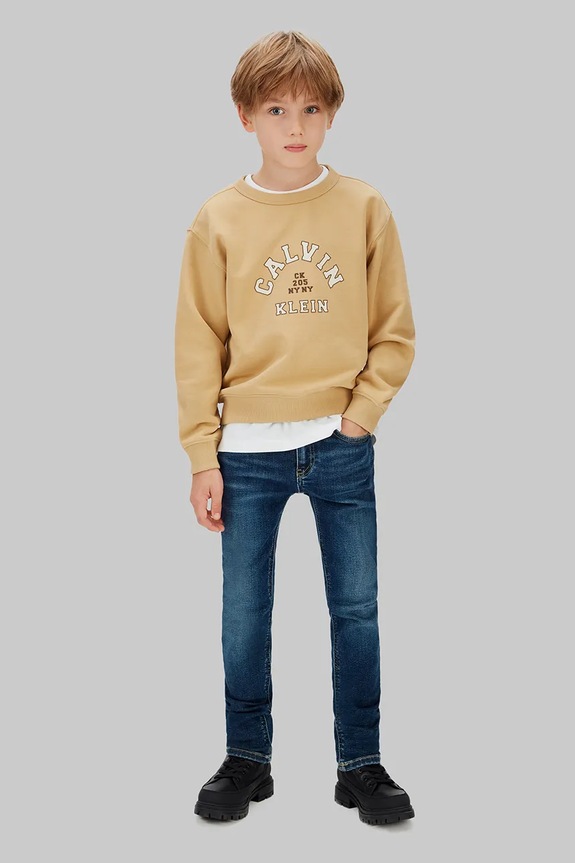 Calvin Klein Jeans jeansy dziecięce SLIM niebieski IB0IB02303.128.176.PPYA