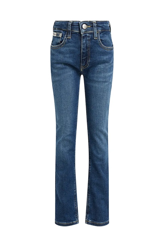 Calvin Klein Jeans jeansy dziecięce SLIM IB0IB02303.128.176.PPYA niebieski SS26