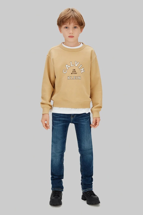 Calvin Klein Jeans jeansy dziecięce SLIM IB0IB02303.128.176.PPYA niebieski
