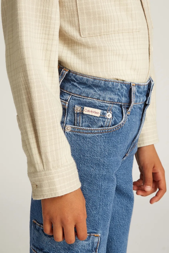 Dječje traperice Calvin Klein Jeans SKATER RGD IB0IB02318.PPYA plava