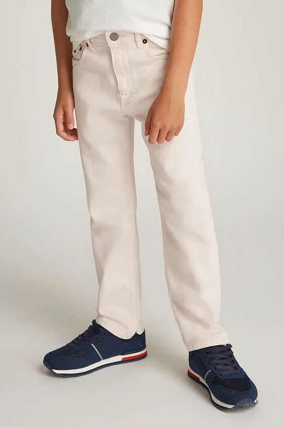 Dječje traperice Tommy Hilfiger SKATER traperice bež KB0KB09330.128.176.PPYA