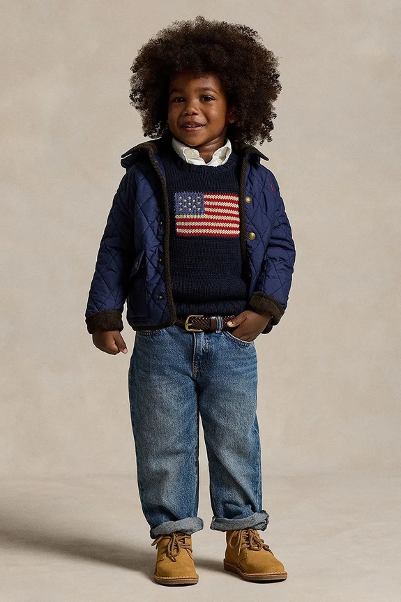 Polo Ralph Lauren jeansy dziecięce z regulacją niebieski 322917223001