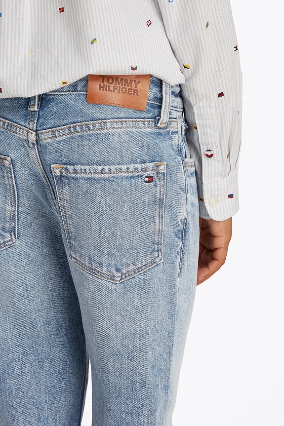 Dječje traperice Tommy Hilfiger ARCHIVE BARREL KB0KB09562.PPYA plava