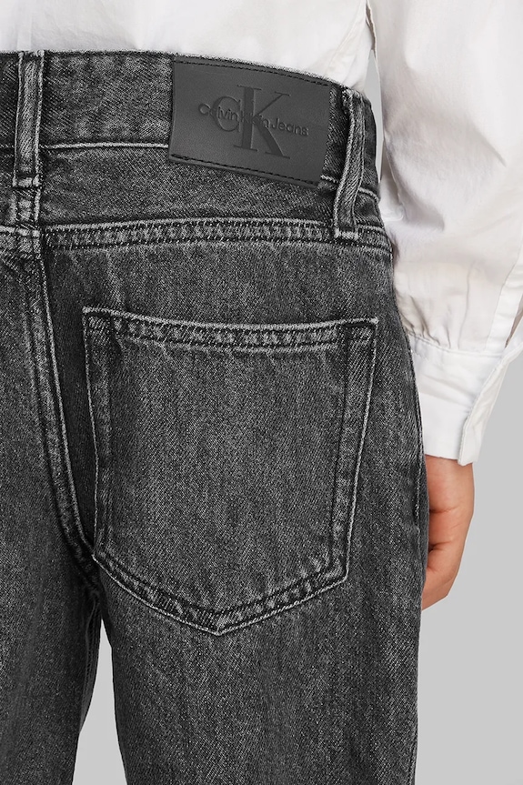 Dječje traperice Calvin Klein Jeans STRAIGHT IB0IB02479.PPYA crna