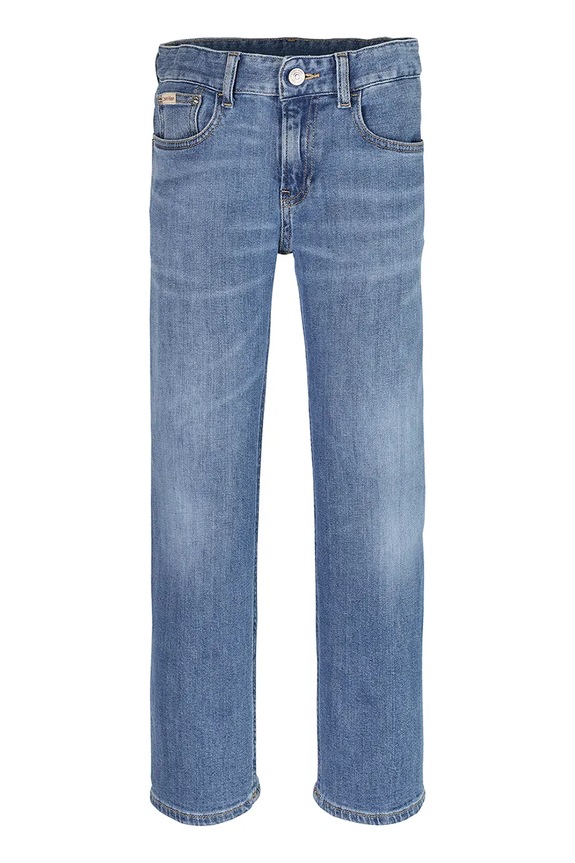 Calvin Klein Jeans jeansy dziecięce STRAIGHT IB0IB02504.PPYA niebieski SS25