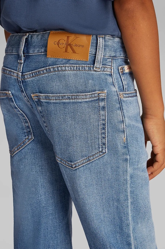 Calvin Klein Jeans jeansy dziecięce STRAIGHT IB0IB02504.PPYA niebieski