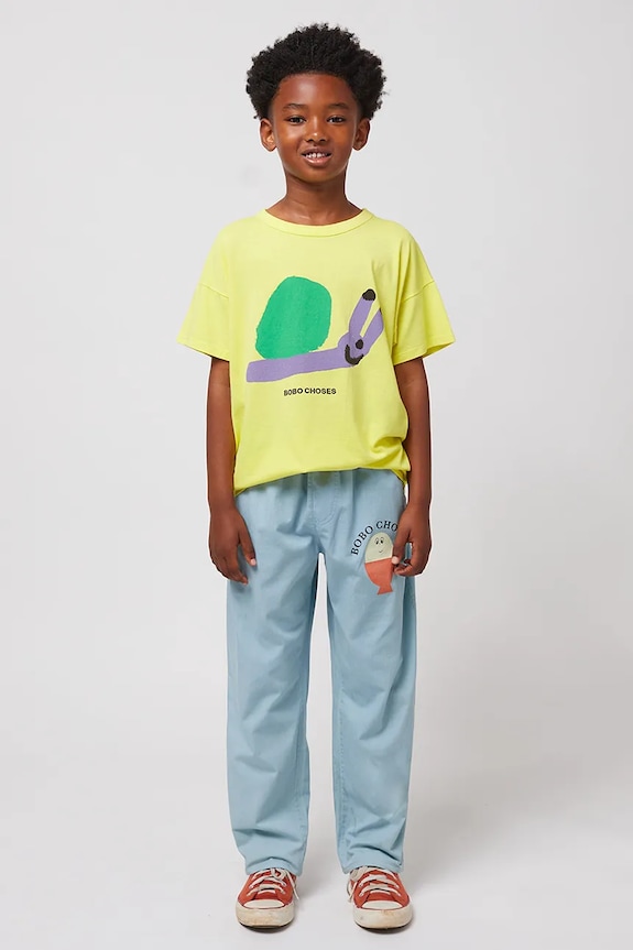 Bobo Choses jeansy dziecięce Morning Egg jeansy turkusowy 125AC083