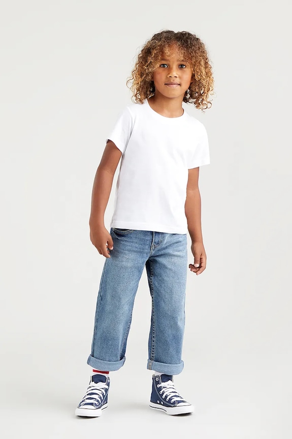 Dětské rifle Levi's STAY LOOSE TAPER JEANS džíny modrá 8ED516.PPYA