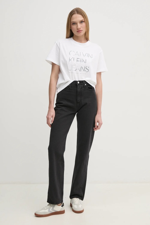 Rifle Calvin Klein Jeans J20J224505 čierna SS25