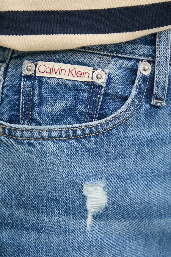 Rifle Calvin Klein Jeans modrá J20J224506