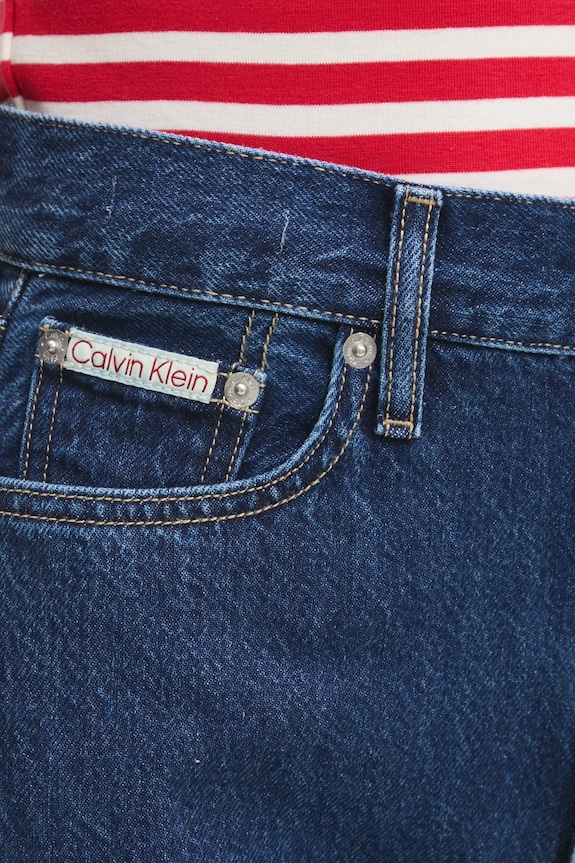Džíny Calvin Klein Jeans námořnická modř J20J225004