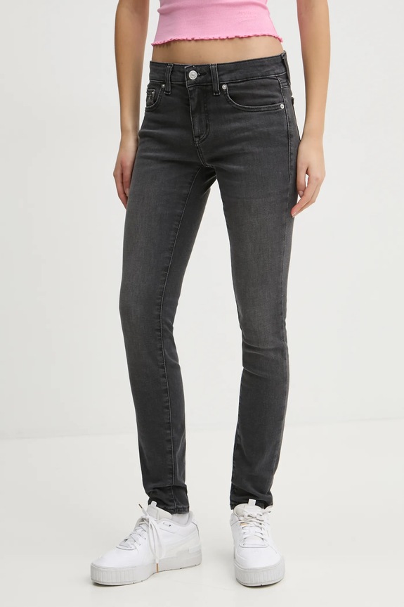 Τζιν παντελόνι Tommy Jeans χαμηλή γκρί DW0DW19588