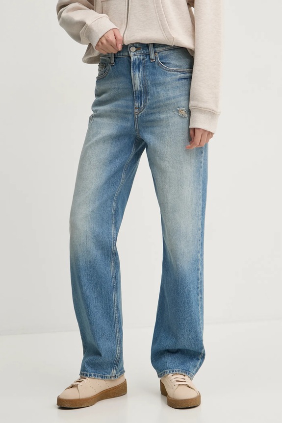 Rifle Tommy Jeans modrá DW0DW19772