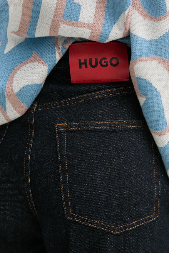 HUGO jeansy granatowy 50530315