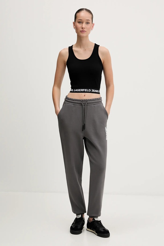 Karl Lagerfeld Jeans spodnie dresowe A1W10058 szary SS26