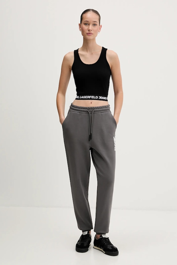 Karl Lagerfeld Jeans spodnie dresowe A1W10058 szary SS26