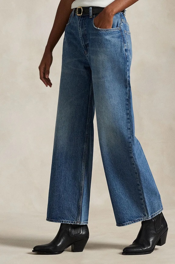 Odzież Polo Ralph Lauren jeansy bawełniane 211969380 niebieski
