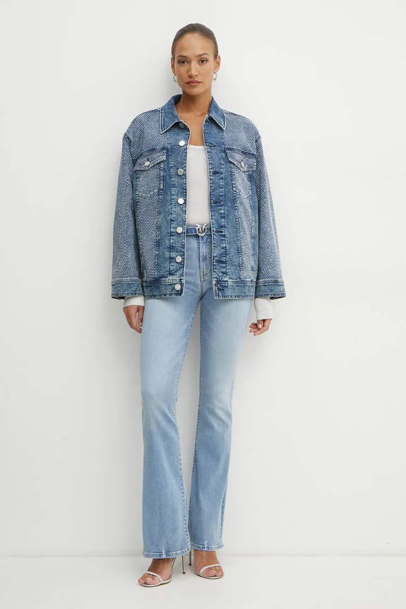 Pinko jeansy bawełniane 100166.A2EL niebieski SS25