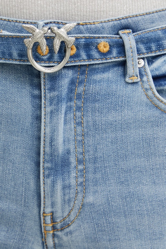 Pinko jeansy bawełniane niebieski 100166.A2EL