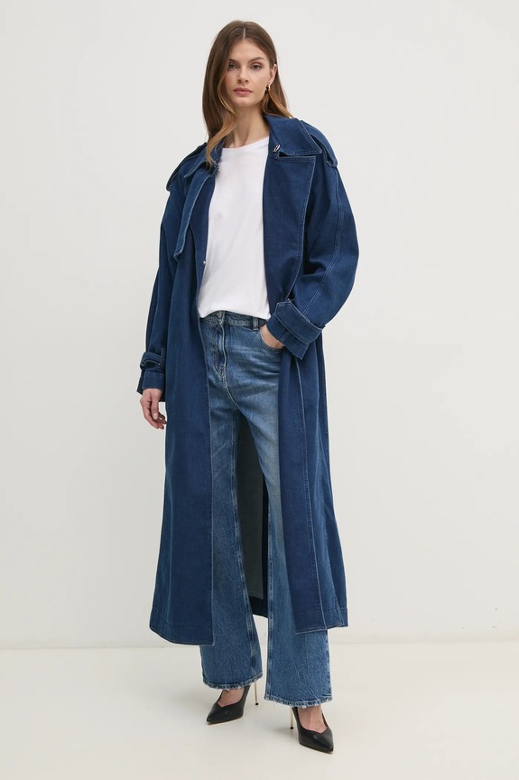 Twinset jeansi 251AP2382 albastru SS25